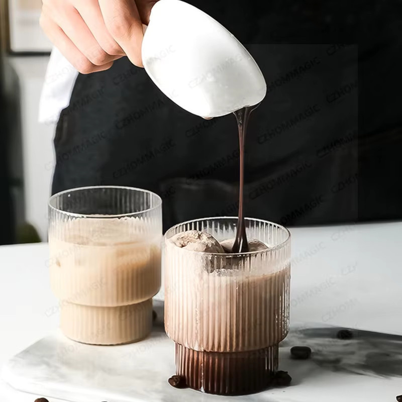 CZHOMMAGIC Hitzebeständiger Glaskaffeebecher, transparenter Teeglas-Becher für Wasser, Milch oder Saft - Bild 3