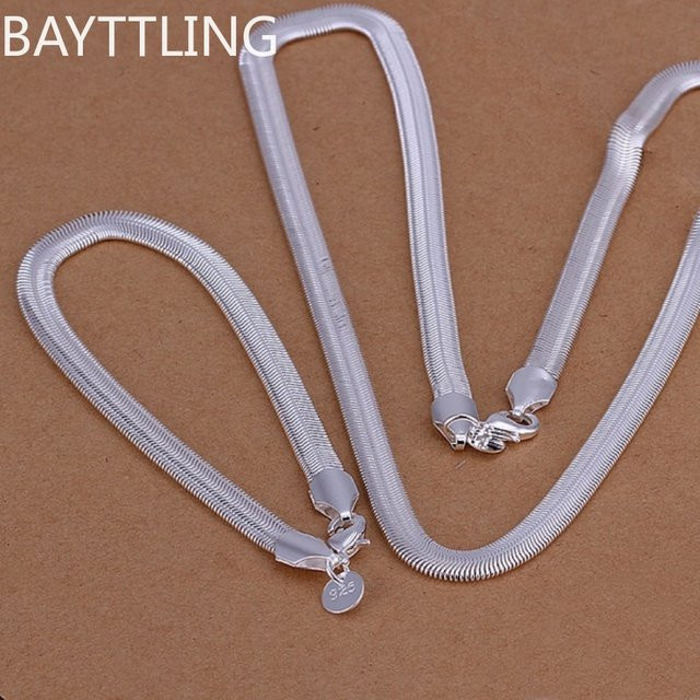 Schmuck-Set 925 Silber, Schlangenkette, 6 mm, Unisex - Bild 1
