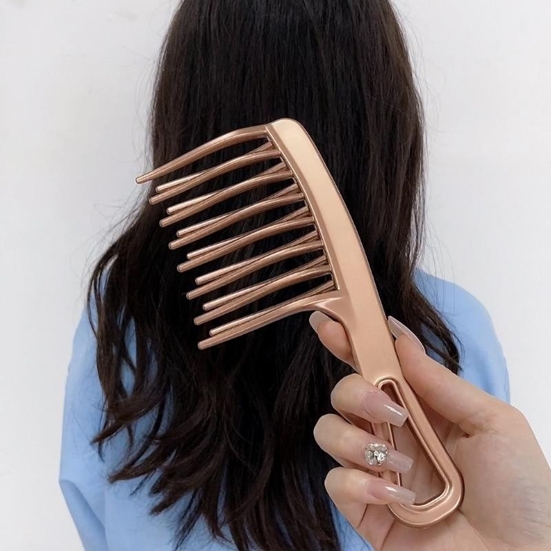 Doppelreihiger Kamm mit breiten Zähnen, Rose Gold - Bild 2