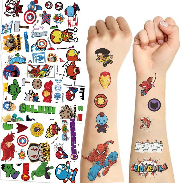 Marvel Avengers Temporäre Tattoo Aufkleber, 10-teiliges Set - Bild 1