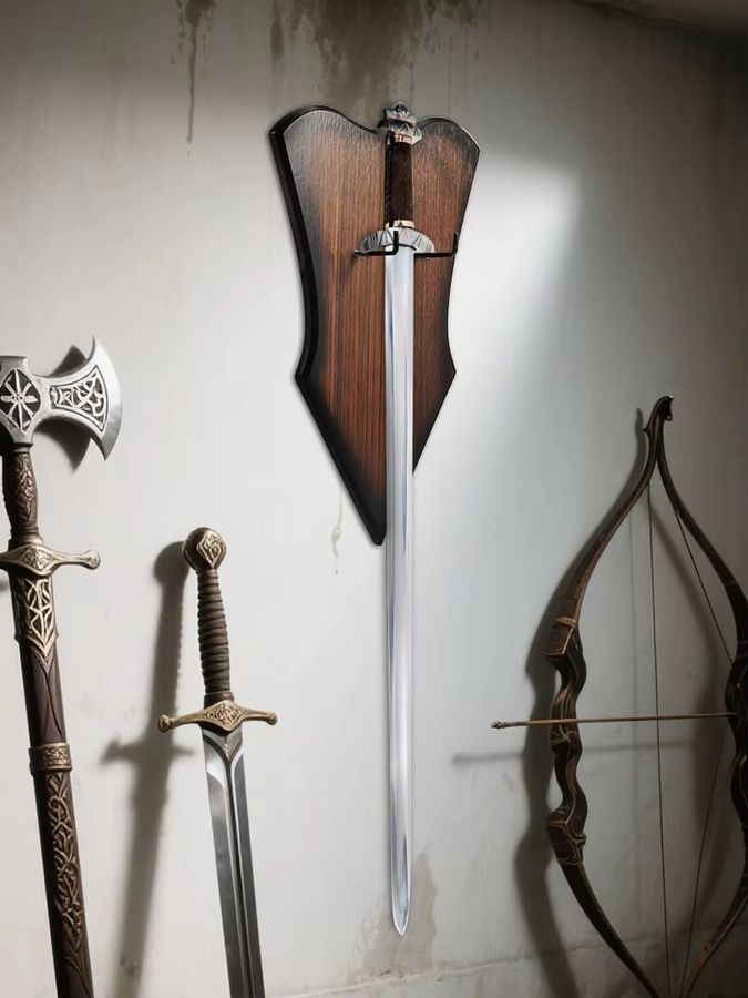 Willstar Wandhalterung aus Holz für Schwerter und Cosplay-Requisiten, Braun - Bild 6