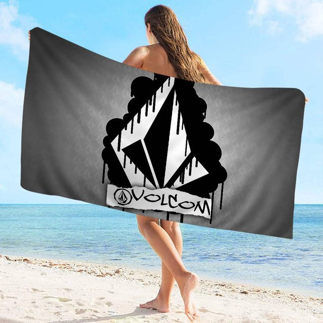 Volcom Strandtuch für Mädchen, buntes Mikrofaser-Badetuch, sandfrei und schnelltrocknend, B/H: 70 x 150 cm - Bild 1