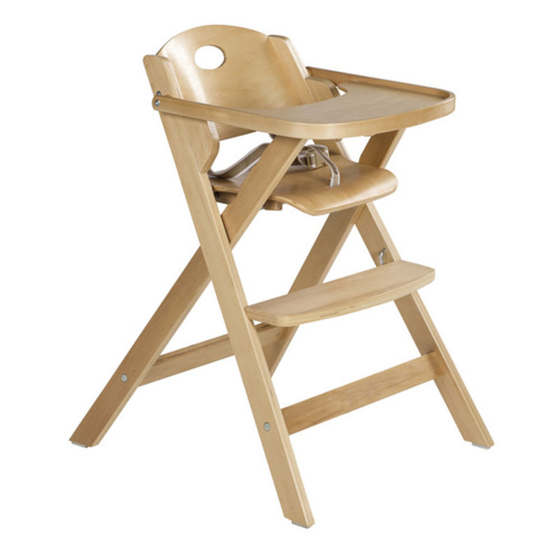 Roba Klapphochstuhl aus Holz in Beige, B/H/T: 58 x 79 x 59 cm - Bild 4