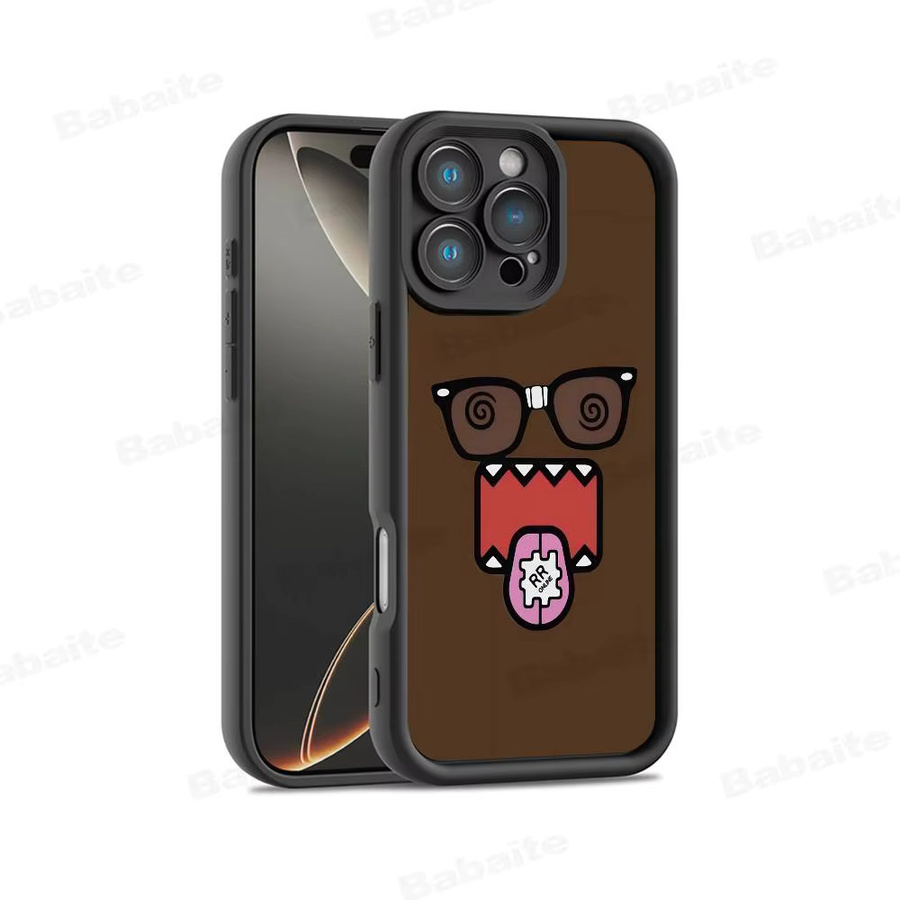 Domo-Kun Silikon Handyhülle für Apple iPhone 17 16 15 14 13 12 11 Pro Max Plus Air Stoßfestes Softcover in Braun - Bild 6