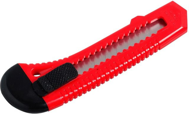 Roter Abbrechmesser mit 18 mm Klinge aus Kunststoff - Bild 1