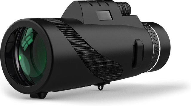 Tragbares Zoom-HD-5000-M Teleskop in Schwarz, zusammenklappbares Mini-Fernteleskop für Jagd, Sport und Outdoor-Aktivitäten - Bild 1