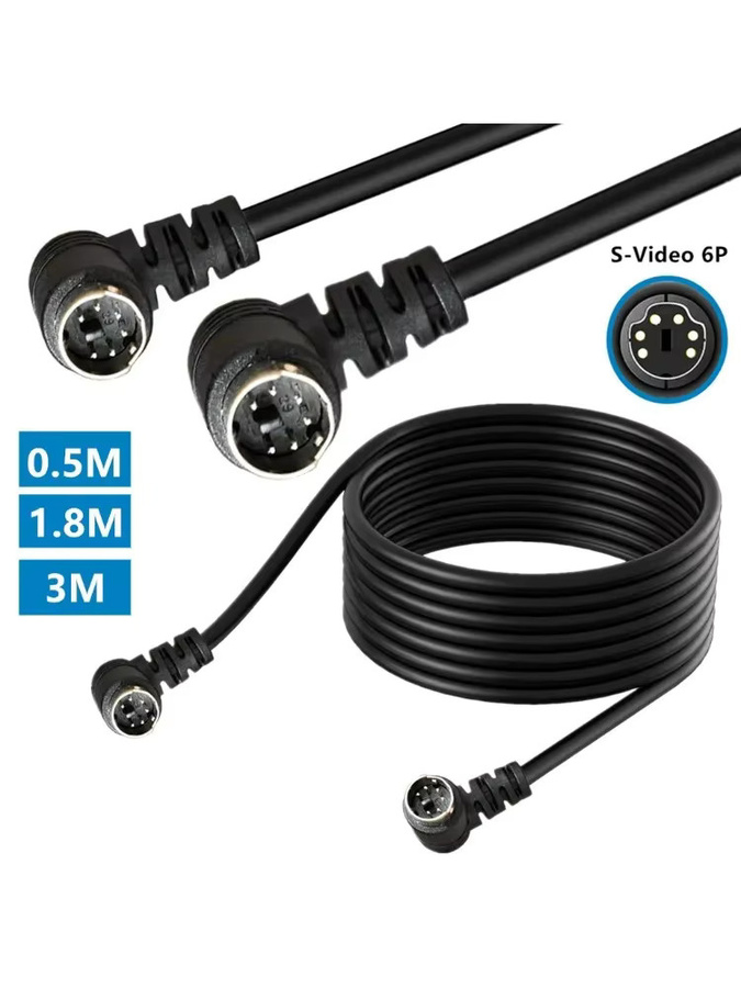 MACDOT Mini DIN 6-Pin Adapterkabel PS/2 Datenkabel Stecker auf Stecker und Buchse in Schwarz - Bild 3