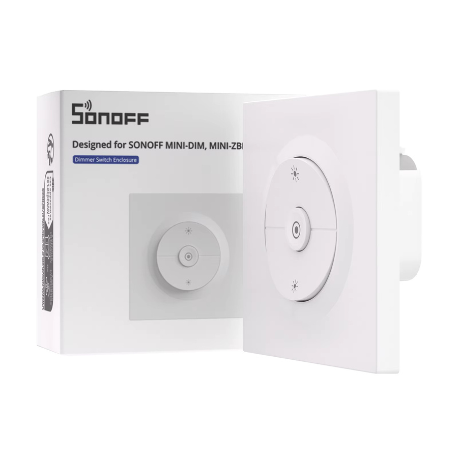 SONOFF EDIM Fusion Series Dimmer Wandschalter-Gehäuse für SONOFF MINI-DIM und MINI-ZBDIM, Aufsteckbare Installation, Weiß - Bild 1
