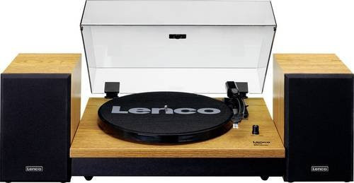 Lenco LS-300WD Bluetooth Plattenspieler mit zwei Lautsprechern in Braun - Bild 1