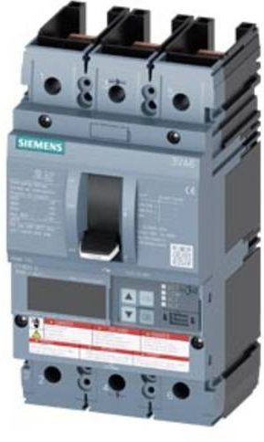 Siemens 3VA6115-8KL31-2AA0 Leistungsschalter in Grau mit einem Einstellbereich von 60 - 150A und einer maximalen Schaltspannung von 600 V/AC - Bild 1