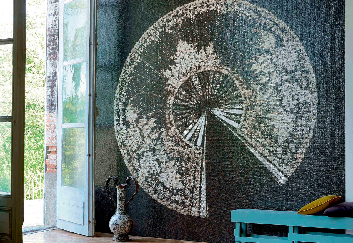 Élitis Wandbild Luna – Florales Wandbild in Multicolour mit ethnischem Design - Bild 1