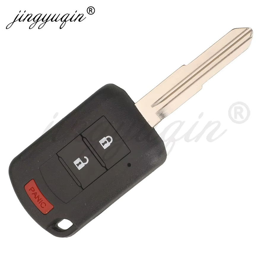 Jinyuqin Ersatzgehäuse für Mitsubishi Auto-Schlüssel mit 2/3/4 Tasten in Schwarz für Eclipse, Outlander, Mirage und Lancer (Modell OUCJ166N) - Bild 2