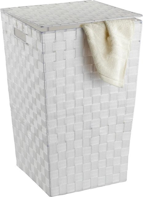 Wenko Wäschetruhe Adria Square Weiß B/H/T: 33 x 53 x 33 cm - Bild 1