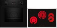 Neff Backofen-Set BX48PB in Schwarz und Silber mit Glaskeramik-Kochfeld und Pyrolyse-Selbstreinigung - Bild 1
