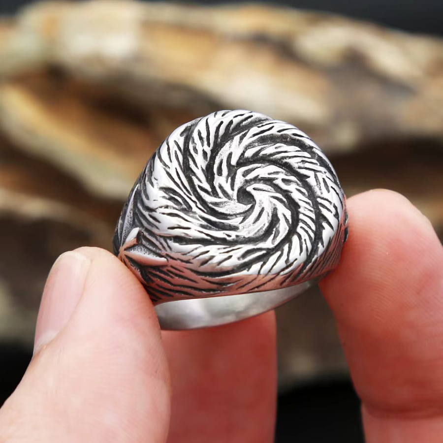 NORTHMAN Ring, Edelstahl, Silber, Unisex - Bild 2