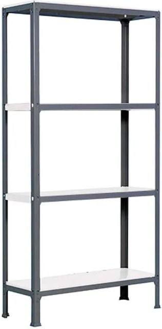 PROREGAL Wohnregal Living Koala aus Metall mit 4 Fachböden in Anthrazit und Weiß, H x B x T: 160 x 100 x 30 cm - Bild 1