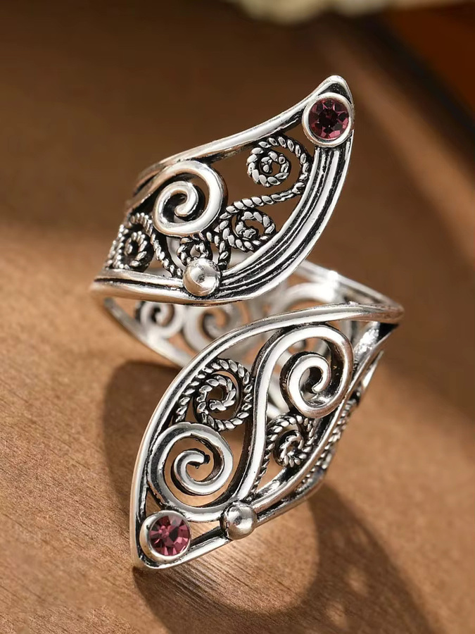 JYXIT Ringset Bohemien, Kupfer, Künstliche Edelsteine, Damen - Bild 1