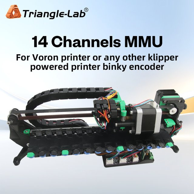 Trianglelab TradRack 14-Kanal-MMU-System für Voron-Drucker und Klipper mit Binky Encoder in Schwarz - Bild 1