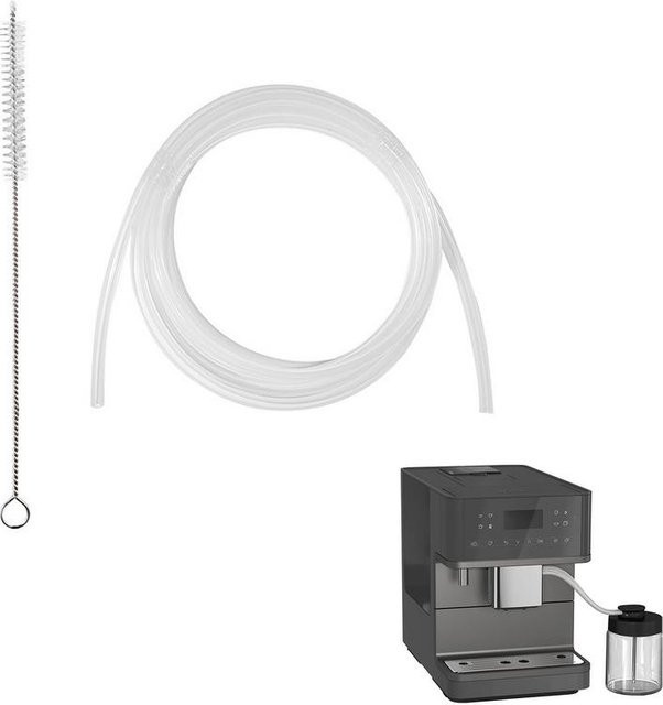 Severin Silikon-Milchschlauch mit Pinsel, 2 m Ersatzrohr für Kaffeemaschinen, transparent - Bild 1