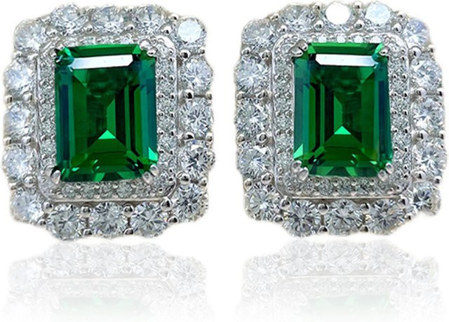 Huitan Exquisite Ohrringe, Silber, Zirkonia, Damen - Bild 1