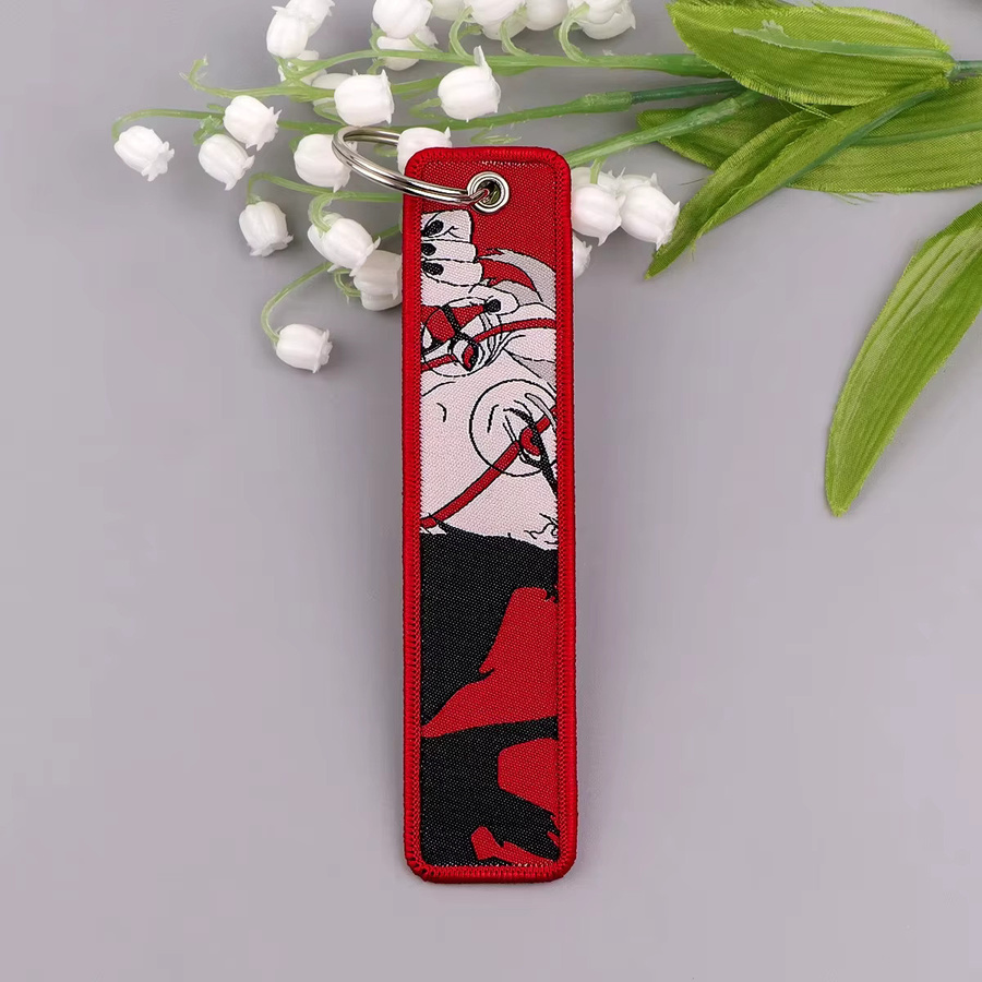 YiYuYiHua Schlüsselanhänger Manga Lucky Cat Stickerei, Unisex - Bild 3