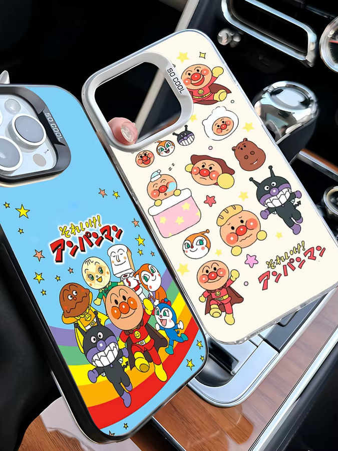 C-Children Anpanman Handyhülle für iPhone 11 bis iPhone 17 Pro Max in Silber und Mehrfarbig - Bild 4