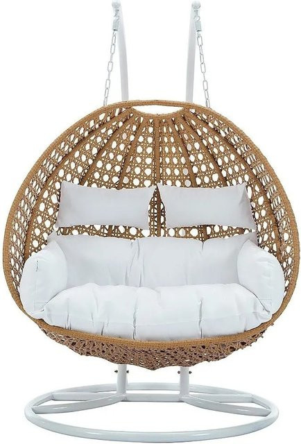 Hängesessel MYLIA aus Polyrattan in Weiß, Höhe: 132 cm - Bild 1
