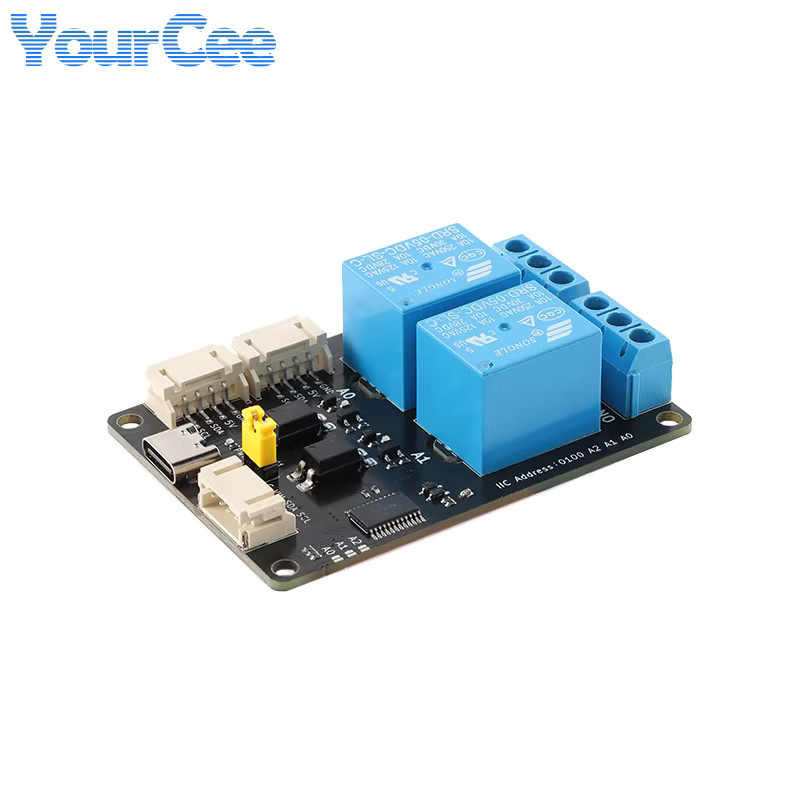 Your Cee XL9535 1-16-Wege-Kanal-Erweiterungsrelaismodul mit 5V Stromversorgung, Optokoppler-Isolationsplatine und I2C-Kommunikation in Blau - Bild 2
