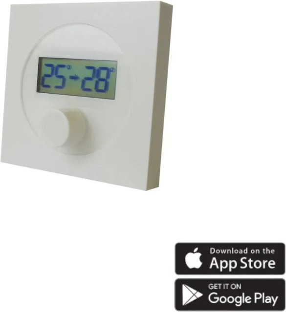Ximax Funk-Thermostat Steuerung für Infrarotheizungen, Weiß, B/T/H: 9 x 9 x 0,2 cm - Bild 1