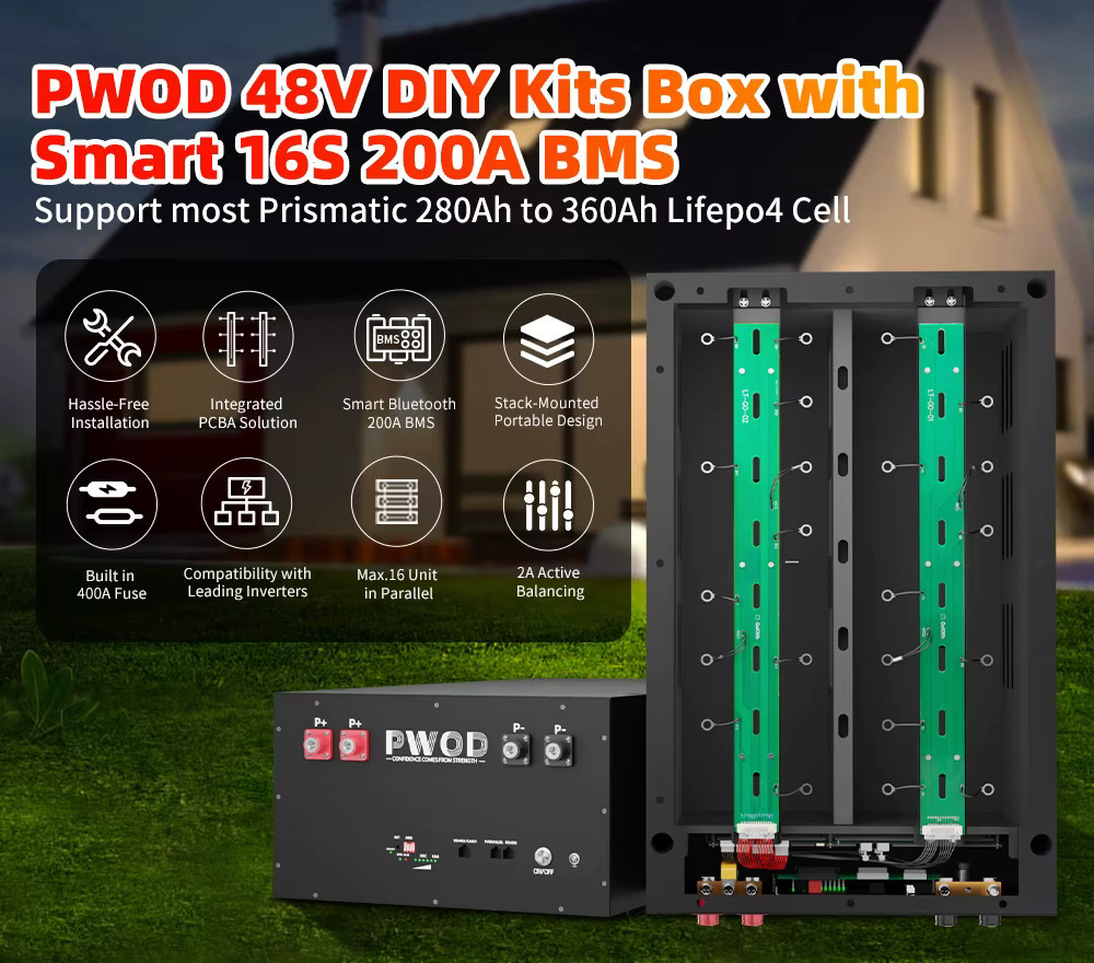 fullfutura LiFePO4 360Ah 3,2V Batteriezelle Güteklasse A mit 16S 200A BMS und 2A Aktiv-Balancing DIY-Kit - Bild 7