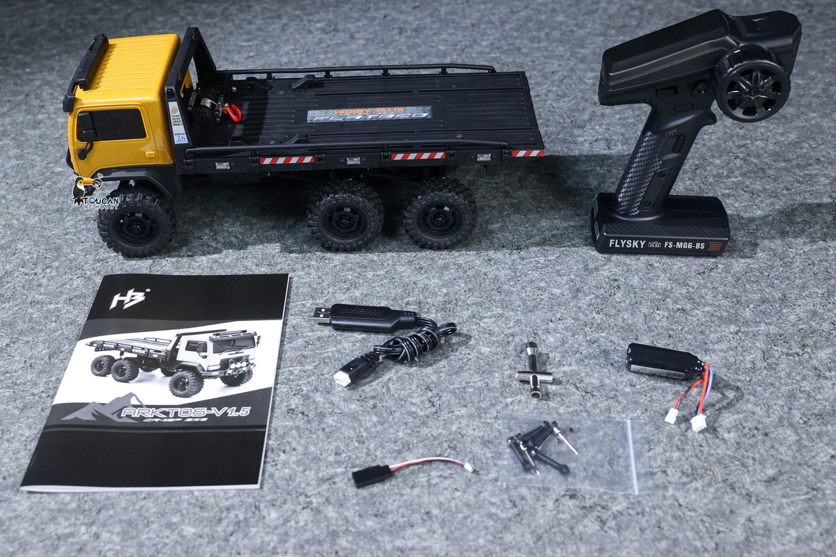 Hobby Plus CR18P RC Crawler 6x6 Flachbett-LKW, 1:18, mit Fahrzeuglicht - Bild 3