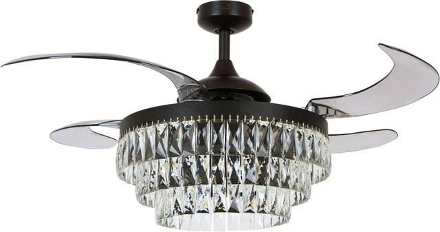 BEACON Deckenventilator Fanaway Veil in Schwarz mit LED-Beleuchtung und Fernbedienung, Durchmesser: 122 cm - Bild 1