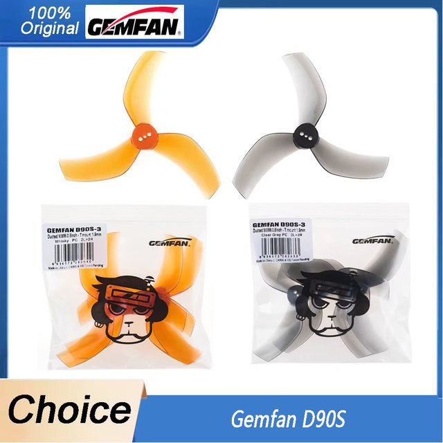 Gemfan D90S 90mm 3,5 Zoll Propeller 3-Blatt mit 1,5mm Bohrung für RC FPV Freestyle Cinewhoop Racing Drohnen, 6 Paar - Bild 1