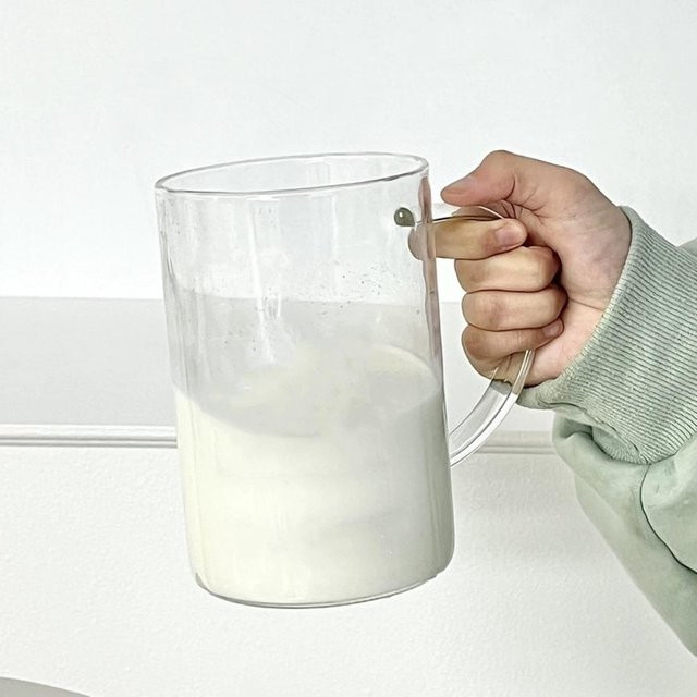 Yuxuan21 Strohglasbecher mit 1000 ml Fassungsvermögen in Weiß und Transparent - Bild 1