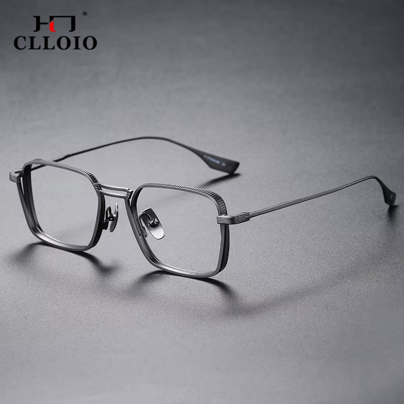 CLLOIO Lesebrille, Titan, Vollrand, Blau, Herren - Bild 3