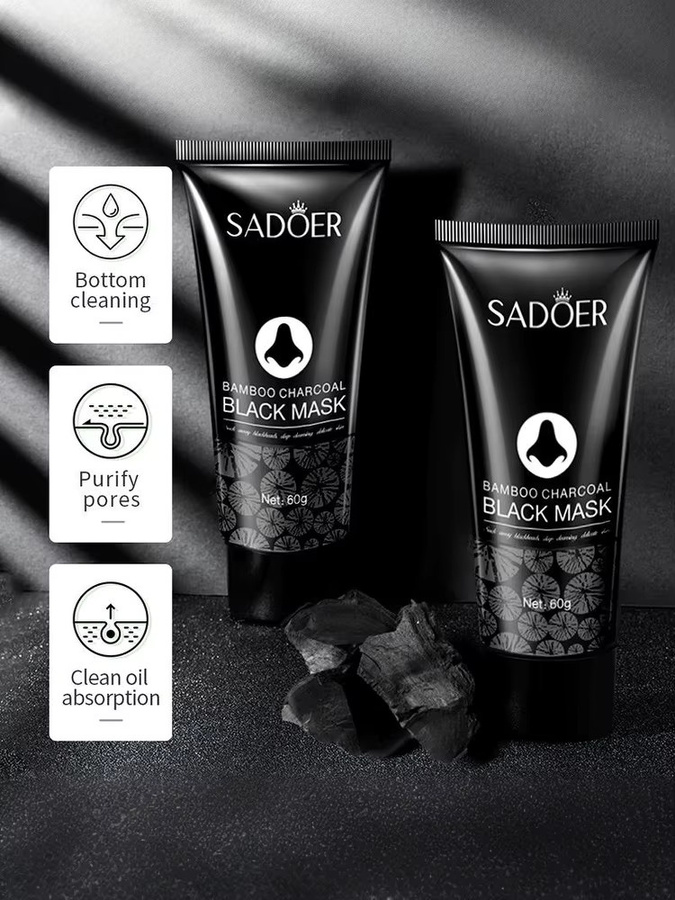 SADOER Bambuskohle Peel-Off-Maske, 60g, für fettige Haut - Bild 7