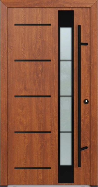 FM Türen Innenbeschläge Set AS68 Modell 65 Goldene Eiche Rechts Modern B: 100 cm, H: 200 cm - Bild 1