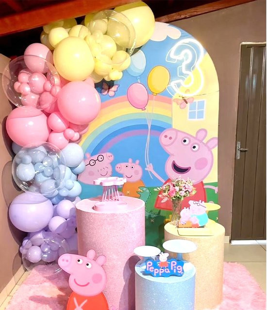 Hasbro Peppa Pig Party-Dekorationsset mit Latexballons und Folienballons in Mehrfarbig für Kindergeburtstage und Babypartys - Bild 1