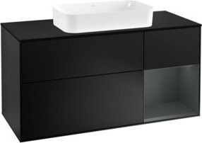 V&B Waschtischunterschrank Finion in Blau lackiert, Breite: 120 cm, Tiefe: 50,1 cm, Höhe: 50,1 cm - Bild 1