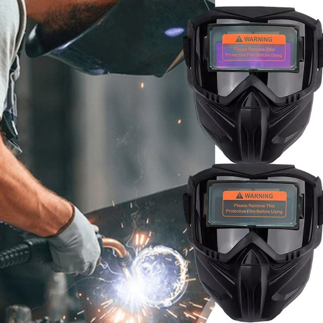 Schweißhelm mit automatischer Verdunkelung und Power True Color Technologie in Schwarz mit großer Sicht und vollständiger Abdeckung - Bild 1