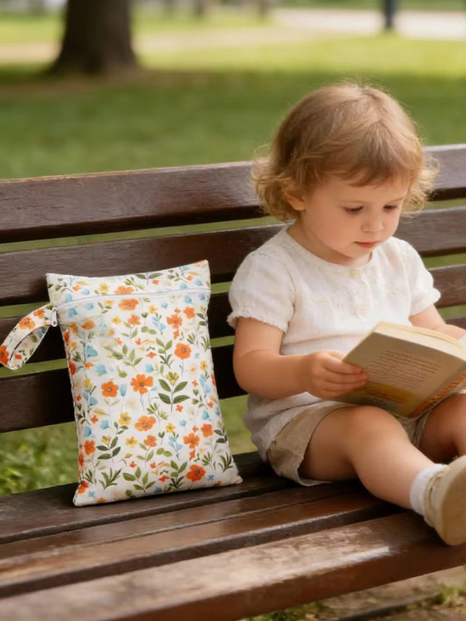 Wasserdichter Baby-Wickelrucksack von HappyFluent in Mehrfarbig mit Tragegurt - Bild 3