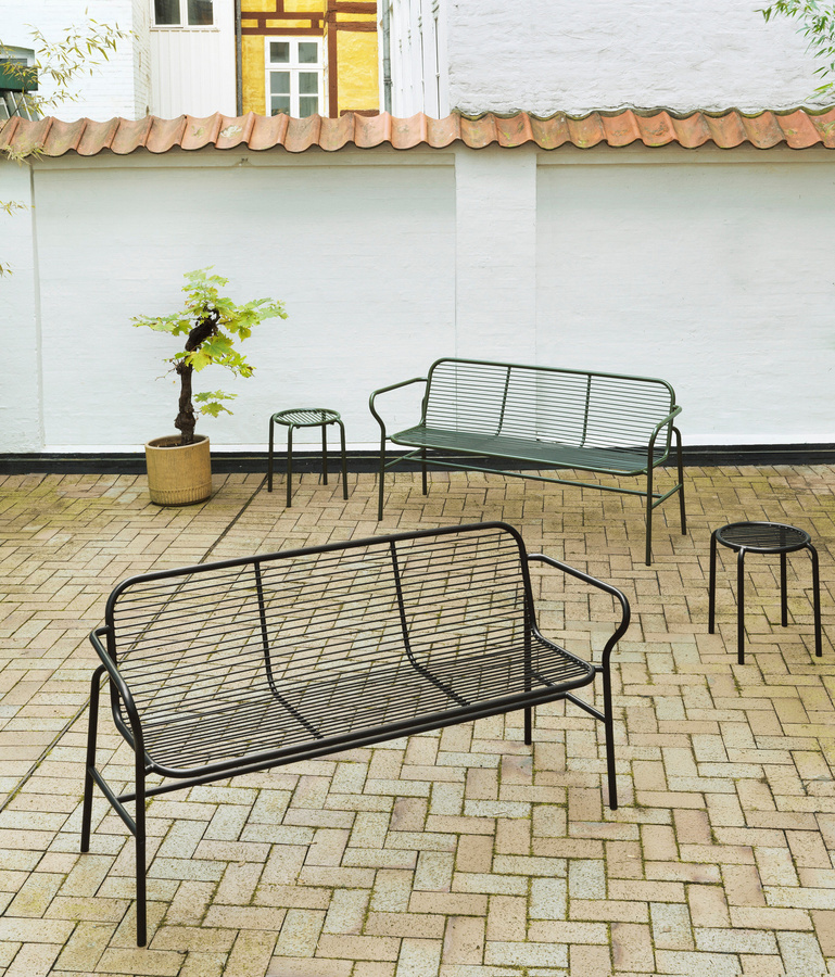 Normann Copenhagen Vig Outdoor Dining Bench aus Metall in Schwarz Matt - Bild 2