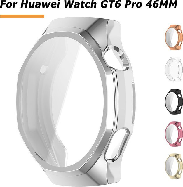 Schutzhülle für Huawei Uhr GT 6 pro 46mm, TPU, Schwarz, transparent - Bild 1
