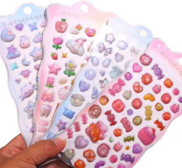 TMZ Kawaii Candy Geist und Brot 3D Relief Aufkleber aus Resin in Multicolour für Scrapbooking und Journaling - Bild 1