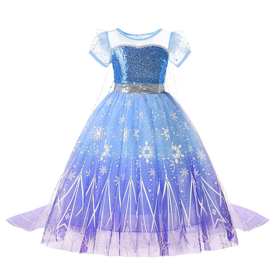 DOCHEER Elsa Anna Frozen Prinzessinnen-Kostüm, Die Eiskönigin, ab 2 Jahren - Bild 2