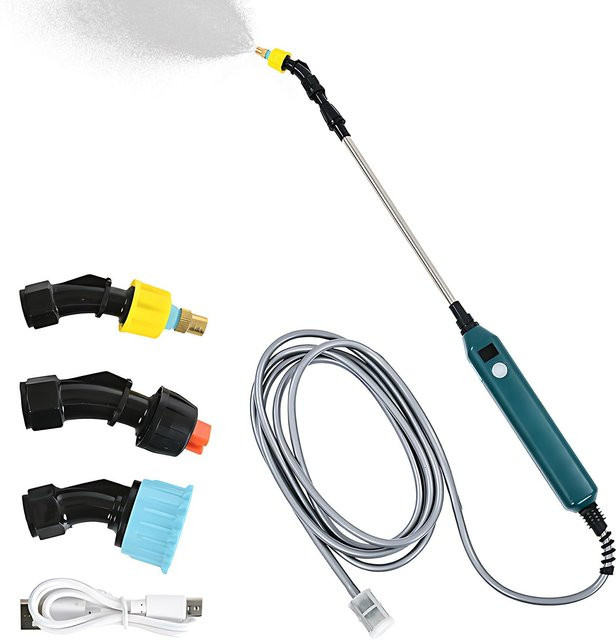 TOMTOP JMS Elektrischer Wasserstrahl-Sprayer mit Edelstahl-Sprühlanze und 3m Schlauchset, Akkubetrieb, Mehrfarbig - Bild 1