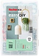 Fischer Dübel-Sortimentsbox mit Schrauben und Nägeln aus Nylon und Stahl in verschiedenen Farben - Bild 1