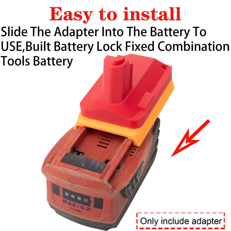 Batterieadapter-Konverter für Dyson V7 V8 Staubsauger zu Hilti 22V B22 CPC Li-Ionen-Akku in Rot - Bild 2