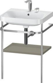 Duravit Möbelwaschtisch-Kombi Happy D.2 Plus in Weiß matt mit Konsole und 2 HL, B: 57,5 cm, T: 49 cm, H: 85 cm - Bild 1
