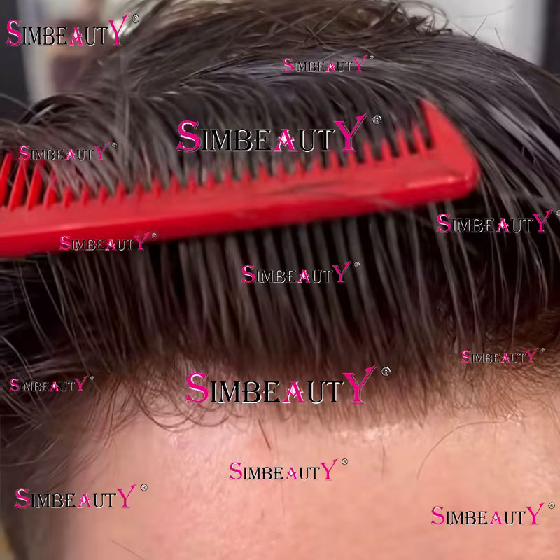simbeauty Kapillarprothesensystem Graues Echthaar, Herren - Bild 4